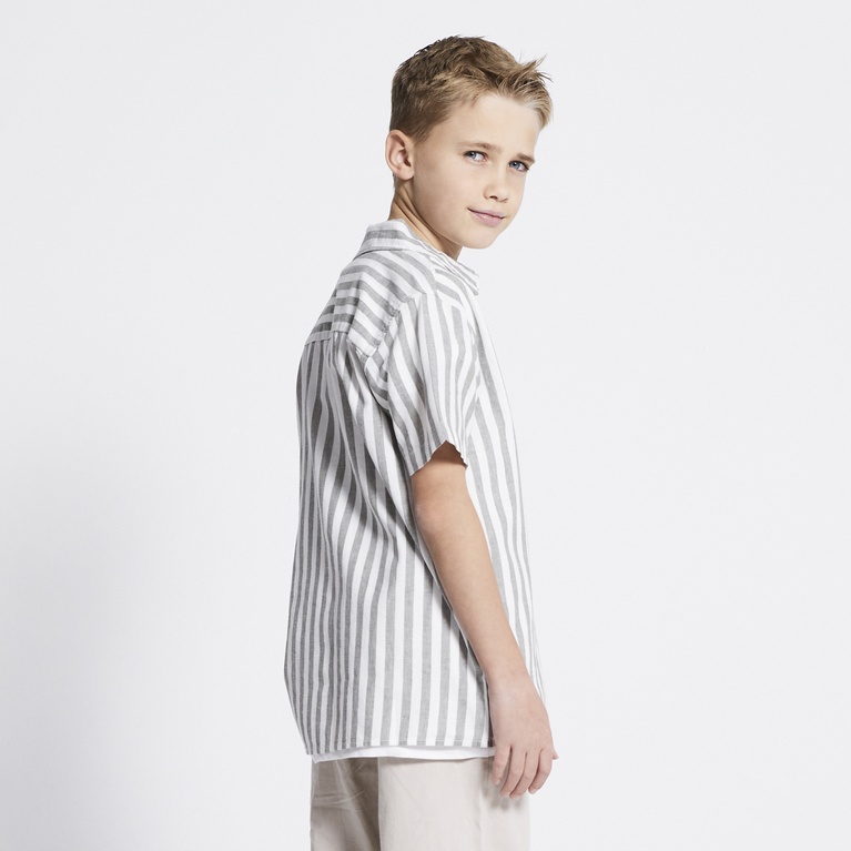 Short sleeve linen blend shirt "Tim Striped star"